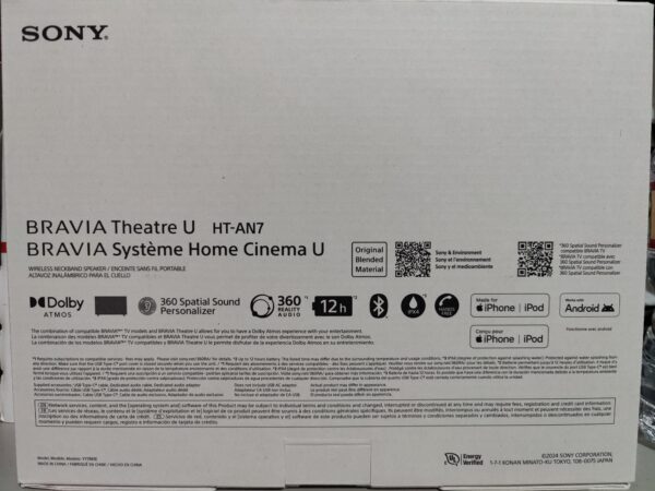 Sony Bravia Theater U Wearable TV Speaker in Black - Image 3