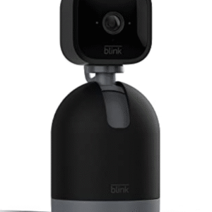 Mini Pan Tilt Camera, Wired Indoor Black Rotating Plug in Smart Security Camera, 2-Way Audio, HD Video, Motion