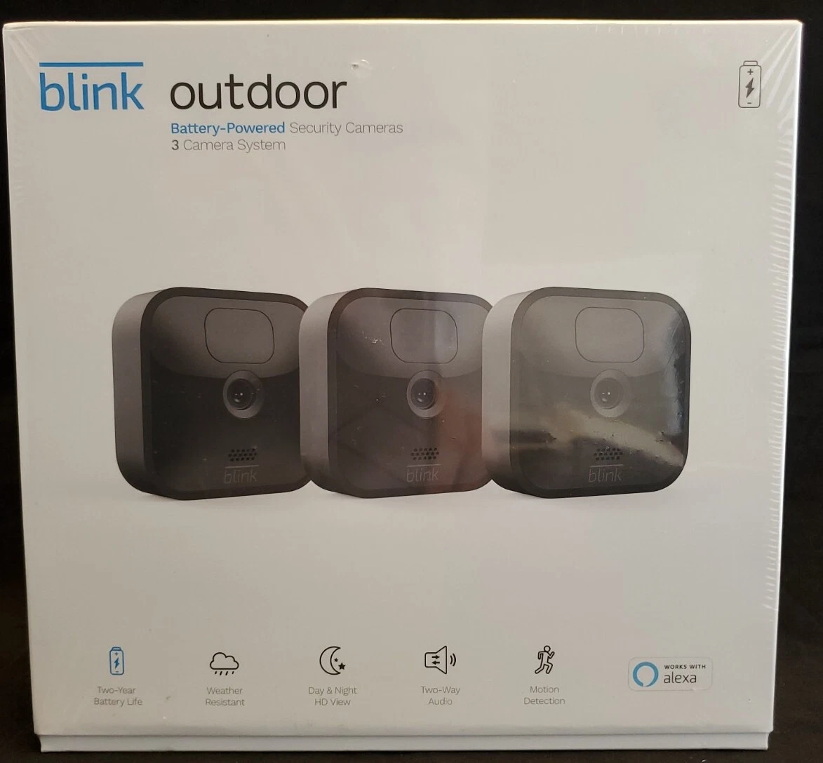 Blink-3 Camera Security System - 2 Outdoor and 1 Mini Pan-Tilt Cameras