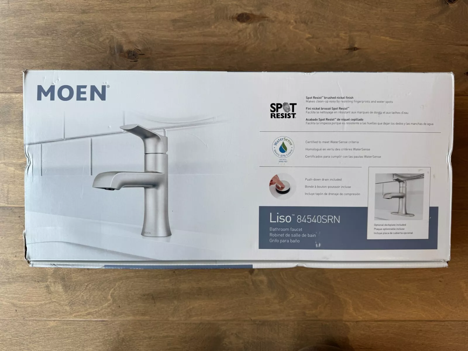 Moen Liso Single Hole Bathroom Faucet - Brushed Nickel Finish