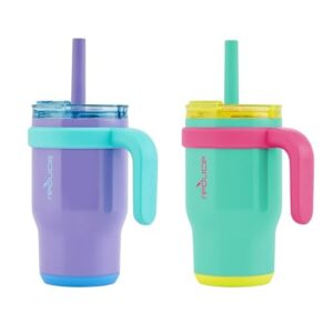 2 Pieces Of Reduce Coldee Tumbler With Handle 14oz -Mint/Purple