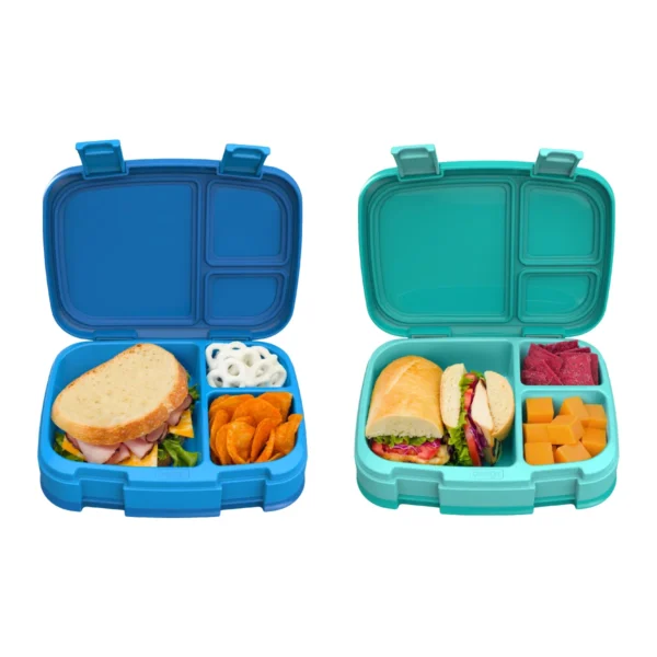 Bentgo Fresh Lunch Box Containers, 2-pack - Blue/Green - Image 2