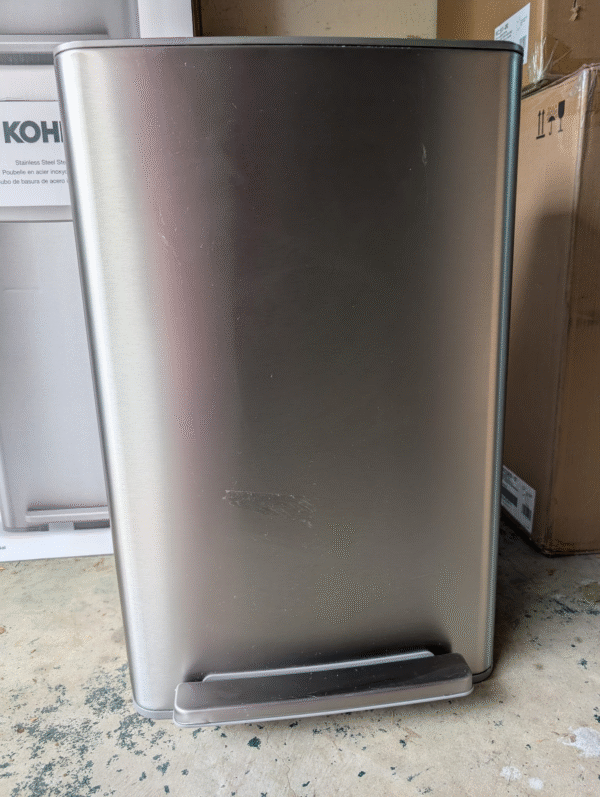 Kohler Rectangular Step Trash Can, 47 L, Stainless Steel - Image 2