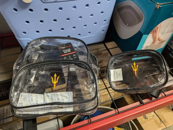 Logo Brands Officially Licensed Clear Stadium Bag Set (Arizona State Sun Devils) - Image 2