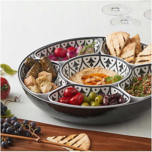 7-piece Melamine Lazy Susan with Cover - Image 3
