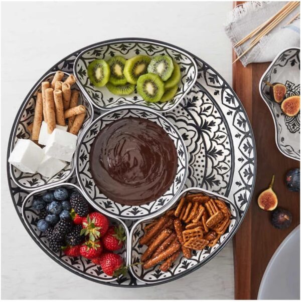 7-piece Melamine Lazy Susan with Cover
