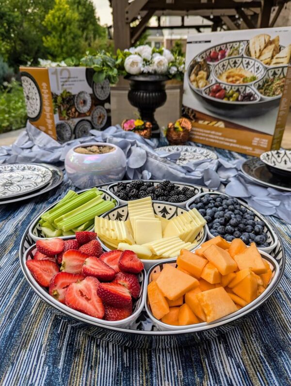 7-piece Melamine Lazy Susan with Cover - Image 2