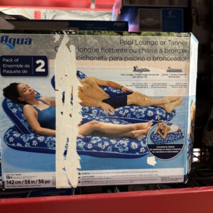 Aqua Luxury Inflatable Pool Recliner, 2-pack