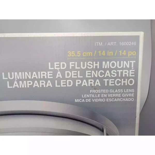 Energetic Lighting 14" LED Flush Mount Brushed Nikel - Image 4