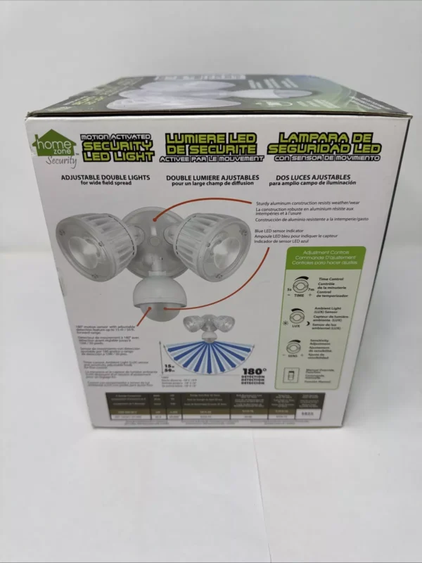 Home Zone Security 180 Degree Motion Activated LED Light 2500 Lumens - Image 4