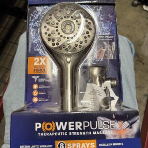Waterpik Powerpulse Therapeutic Massage Hand Held Showerhead - Brushed Nikel