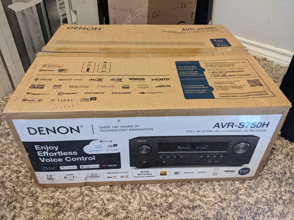 Denon AVR-S750H Full 4K Ultra HD 7.2 Channel AV Receiver