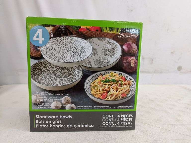 Signature Housewares Dinner Bowl 4-piece Set
