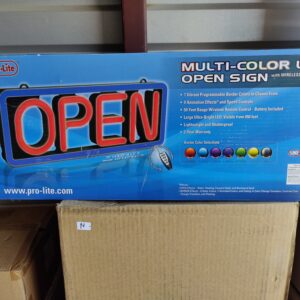 Pro-Lite LED Open Sign, Multicolor, 22"L x 8.25"H