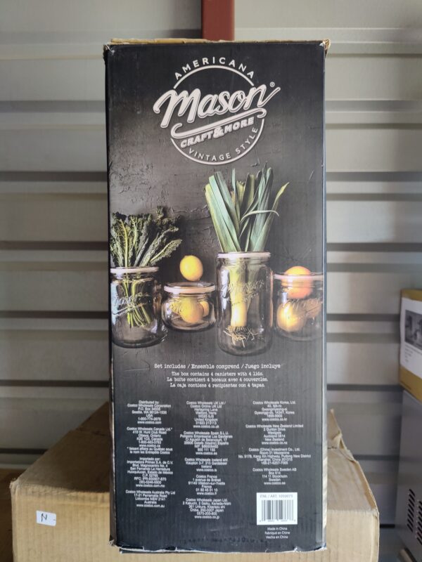Mason Craft & More 4-piece Glass Canister Set - Image 5