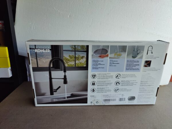 Kohler Vind Semi-Professional Pull-Down Kitchen Sink Faucet - Matte Black - Image 7