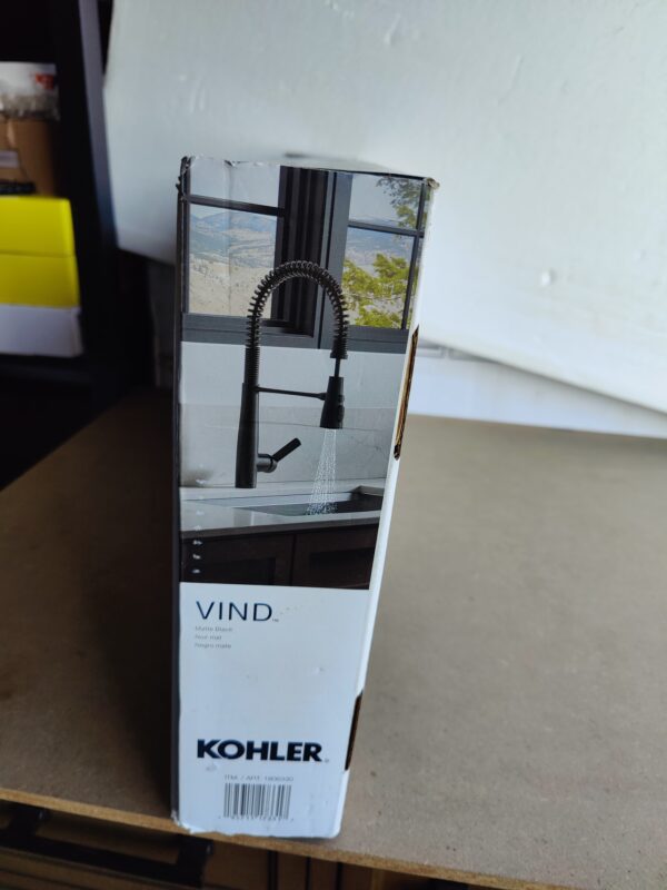 Kohler Vind Semi-Professional Pull-Down Kitchen Sink Faucet - Matte Black - Image 8