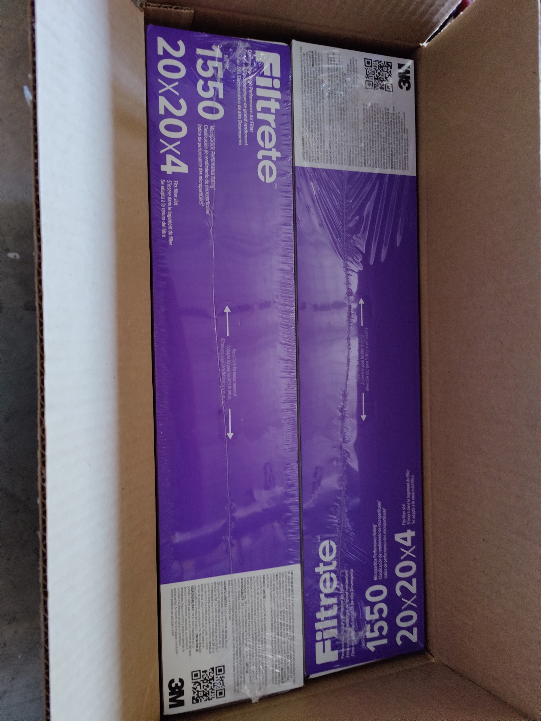 3M Filtrate 20X20x4 filters