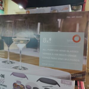 8 wine glasses