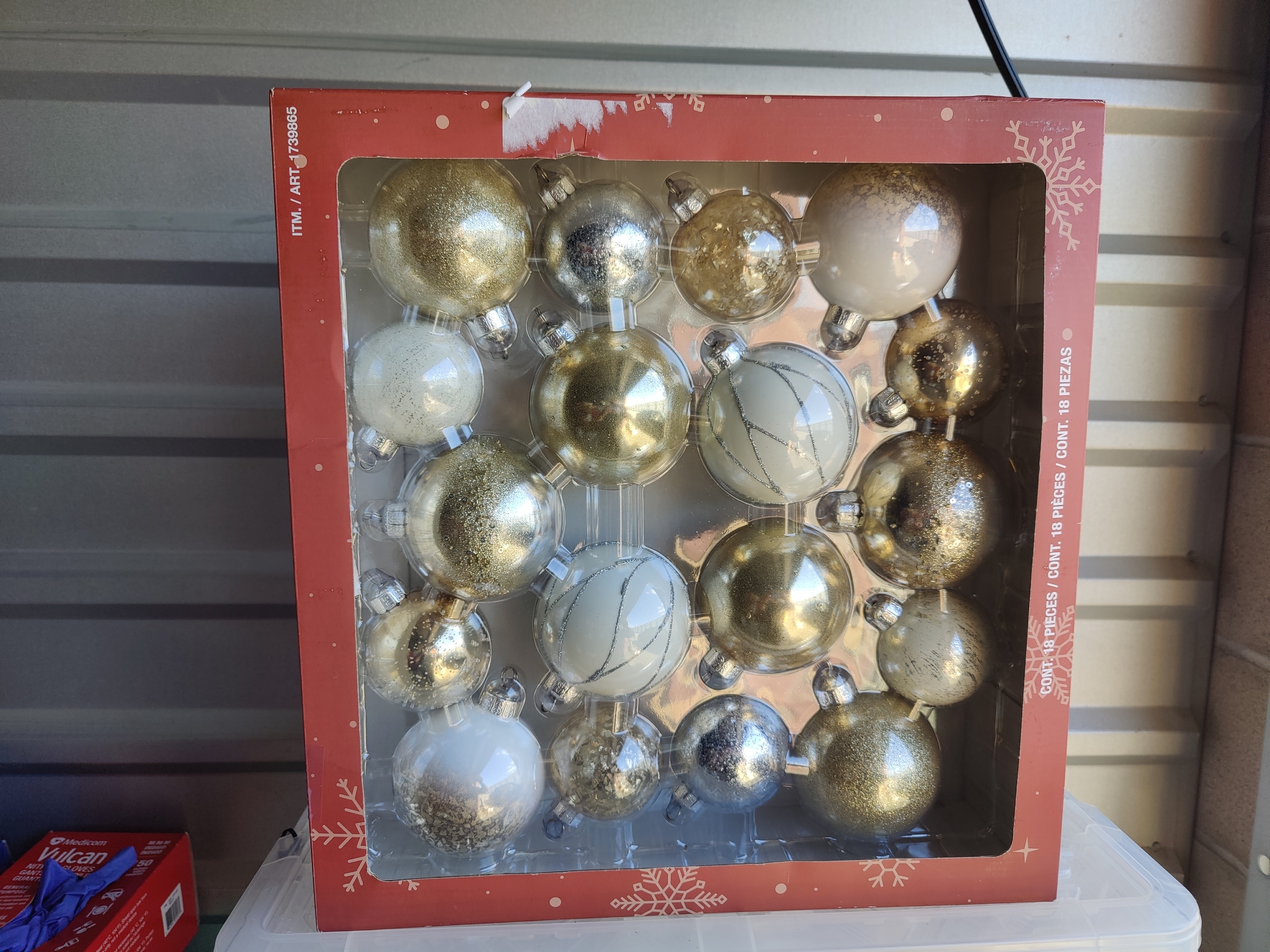 Glass Ornaments 18pc Set