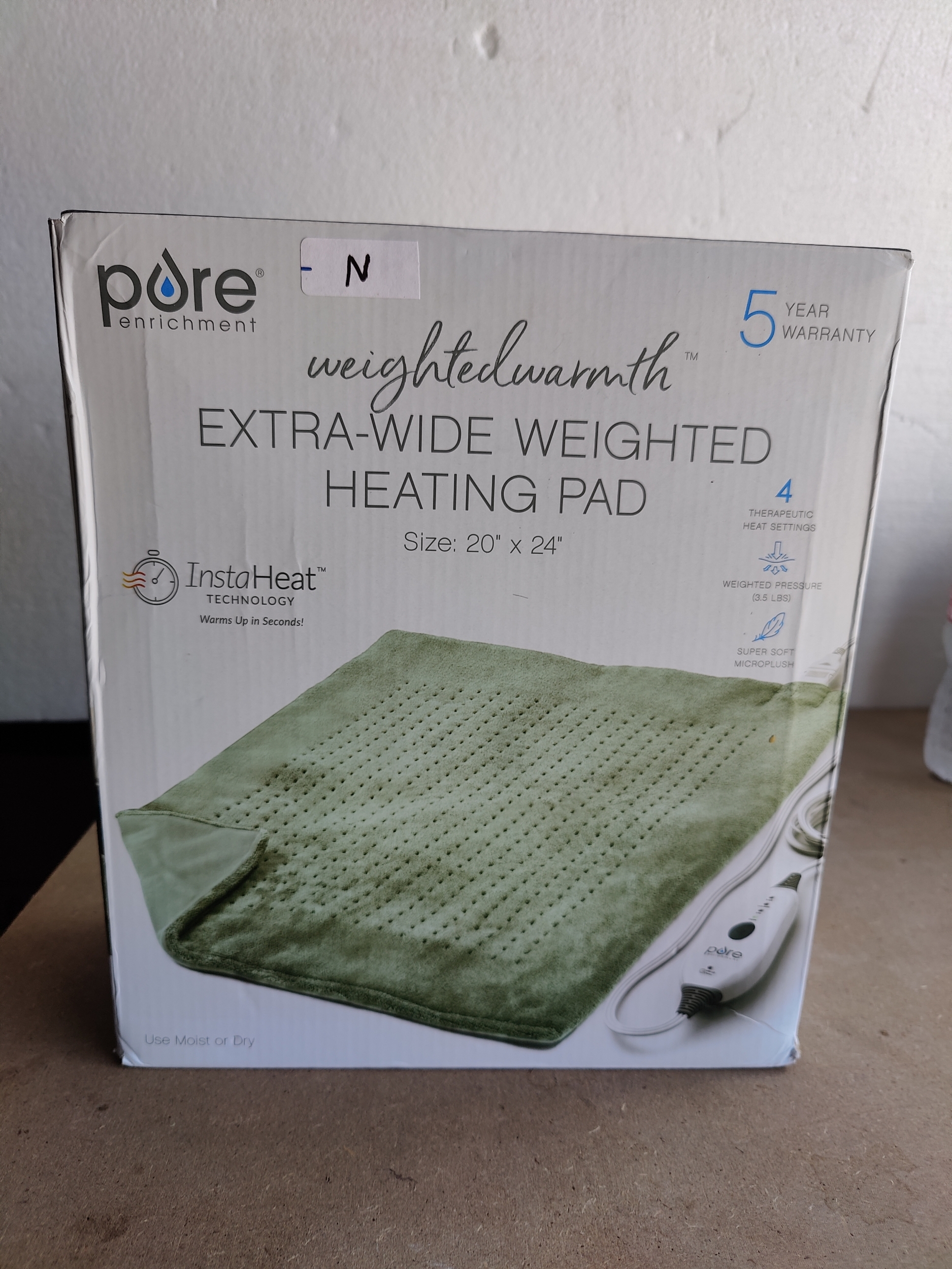 Pure Enrichment Weighted Warmth, Extra-Wide Weighted Heating Pad