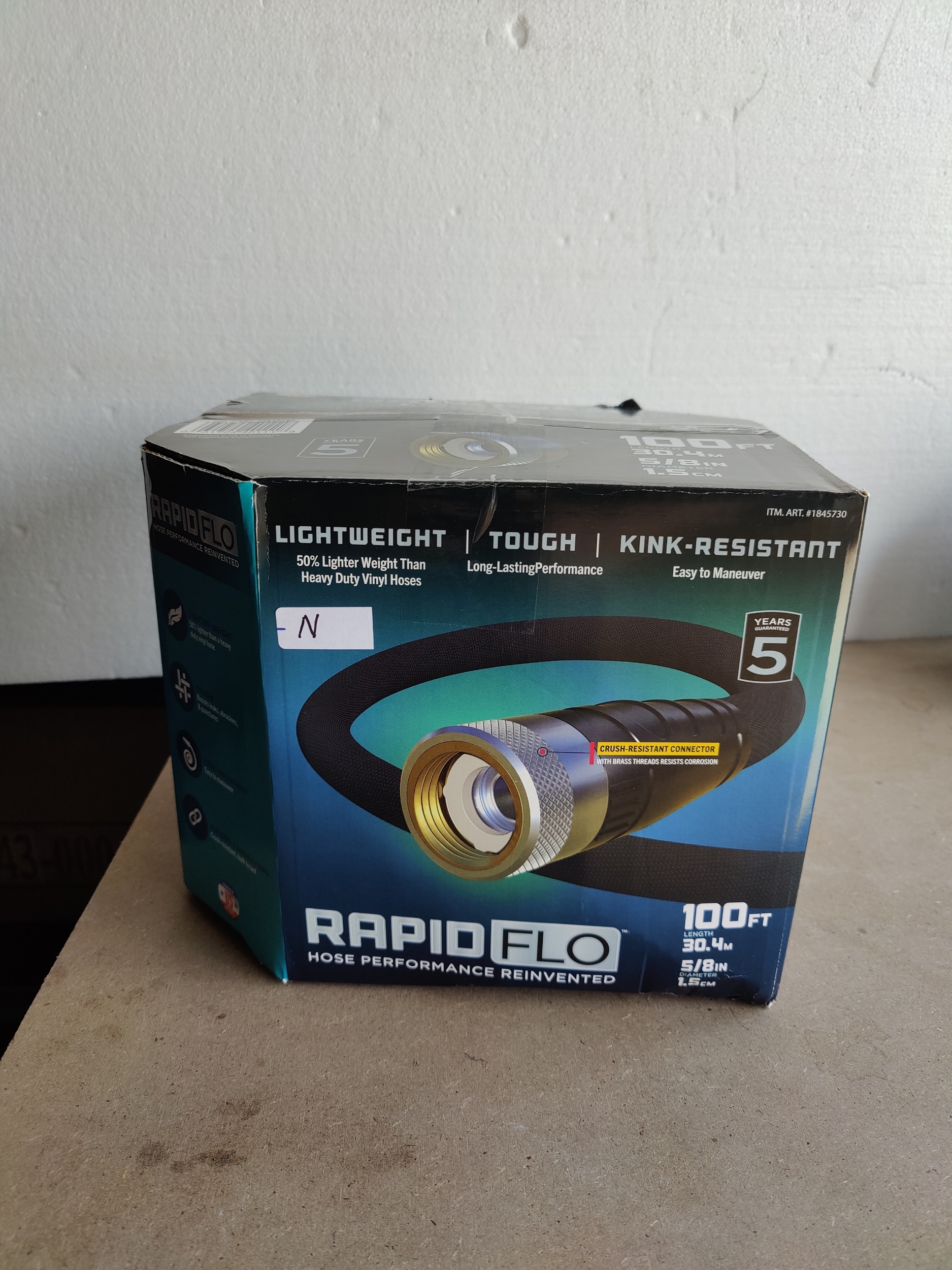 Rapid Flo 30.4 m (100 ft.) Compact Garden Hose