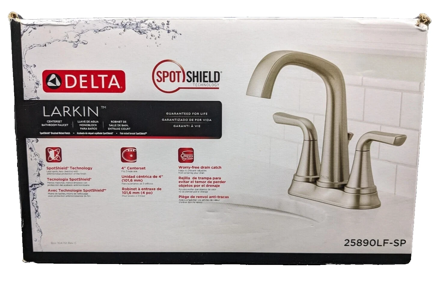 Delta Larkin Two Handle Centerset Bathroom Faucet