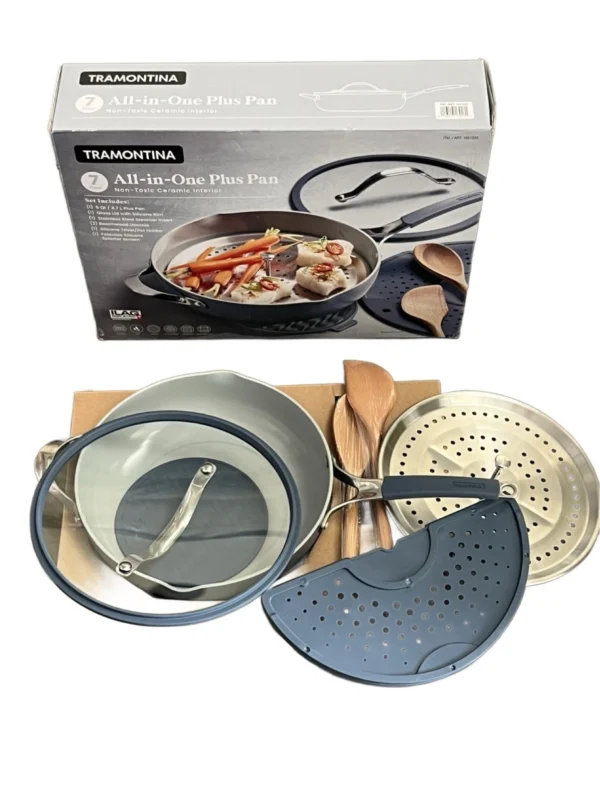 Tramontina 5-quart All-In-One Plus Ceramic Non-Stick Pan, 7-piece Set - Image 9