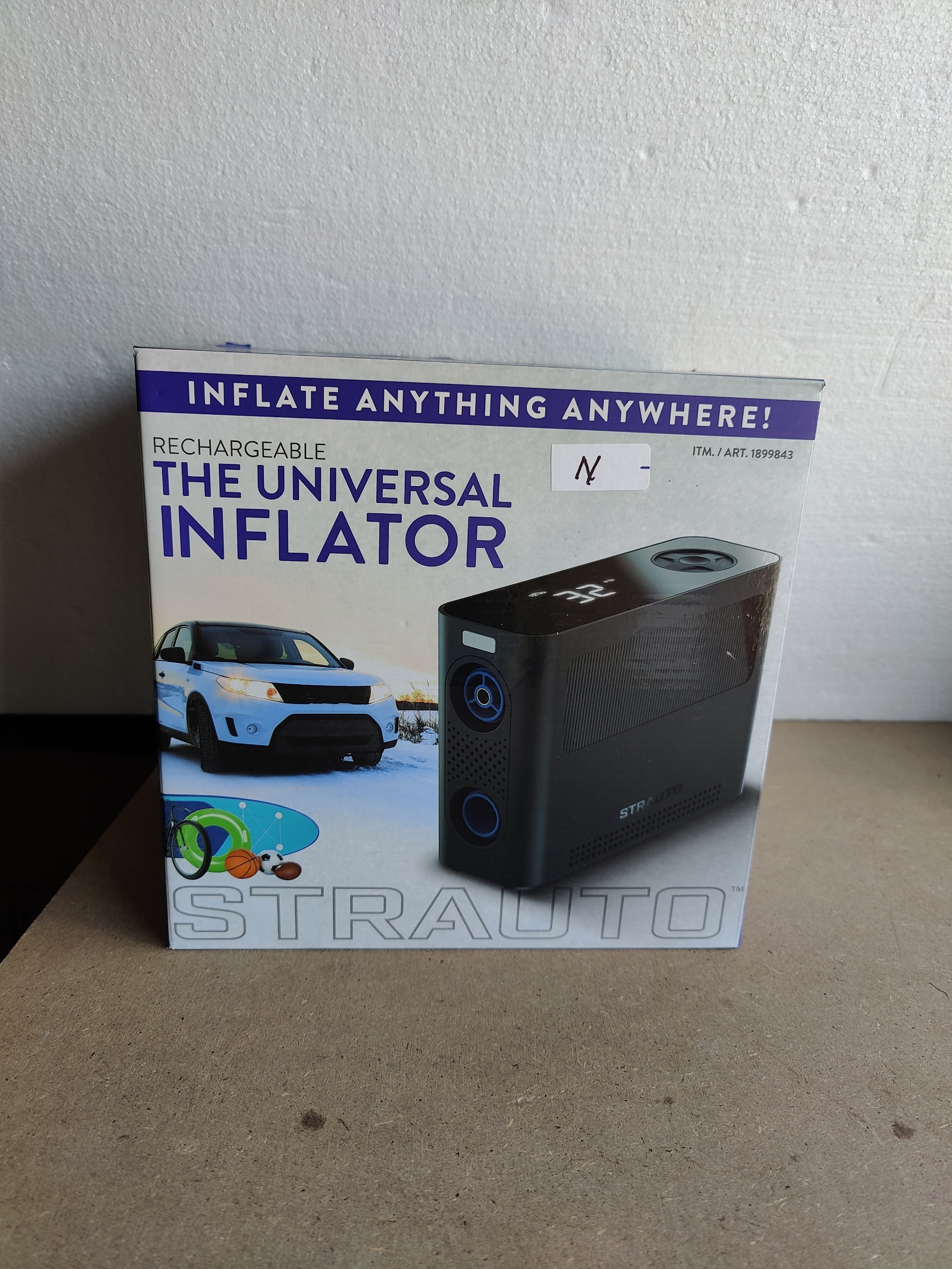 Strauto Rechargeable 120PSI Universal Inflator with Power Bank