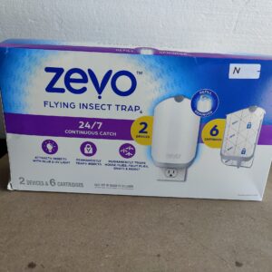 Zevo Flying Insect Trap Starter Kit, 2 Devices + 6 Refills