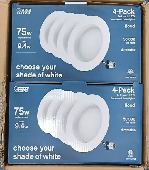 Feit Electric 75W Replacement 5-CCT LED Recessed Downlight 8PK