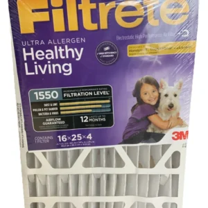 3M Filtrete Allergen Reduction Deep Pleat Filter 4" Slim Fit, 2-pack