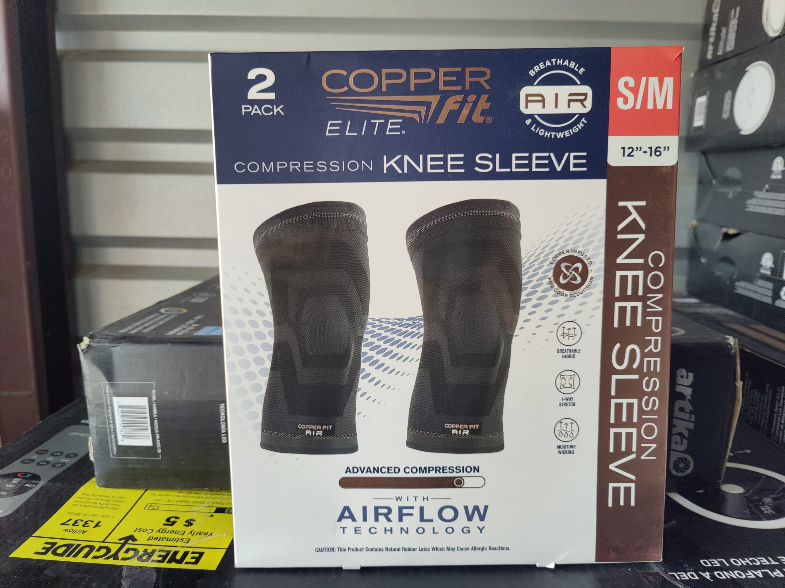 Copper Fit Elite Air Knee Sleeve 2-pack