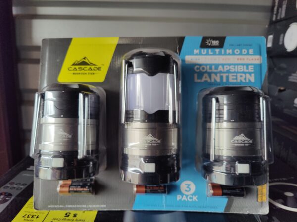 Cascade Mountain Tech 3-Pack Collapsible Mini LED Lanterns