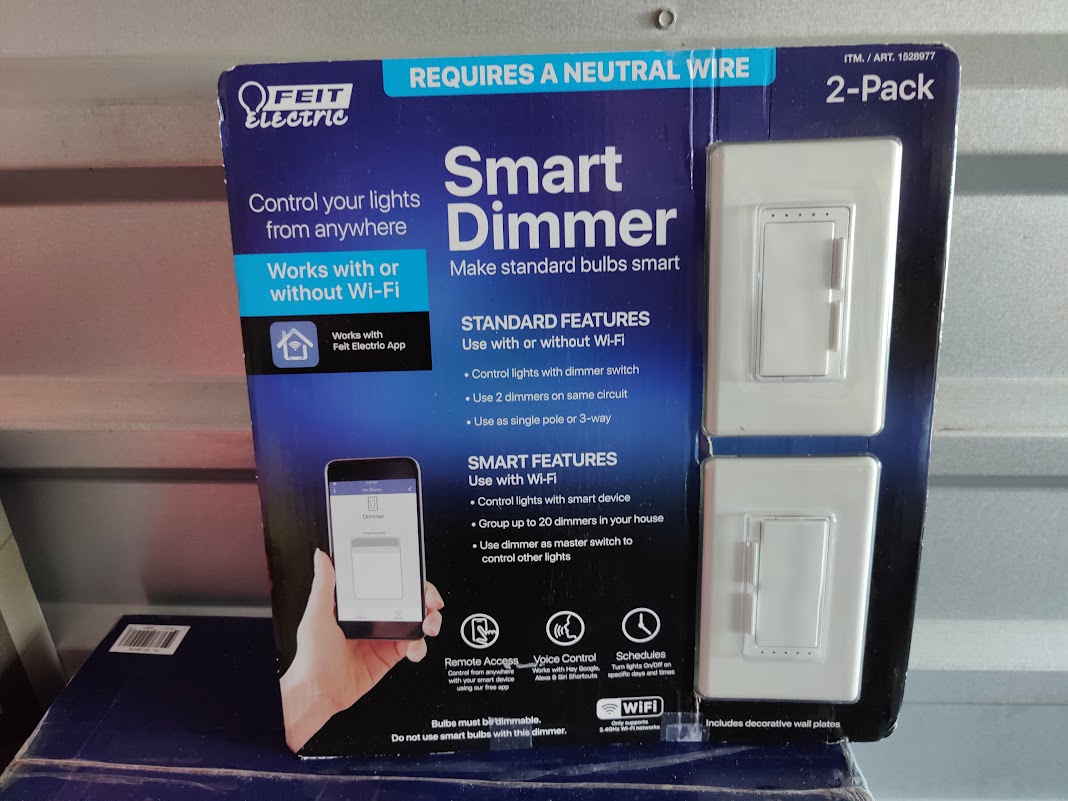 Feit Electric Wi-Fi Smart Dimmer, 2-pack