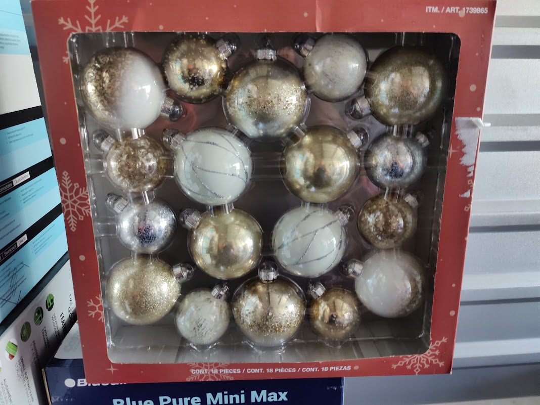 Glass Ornaments 18pc Set