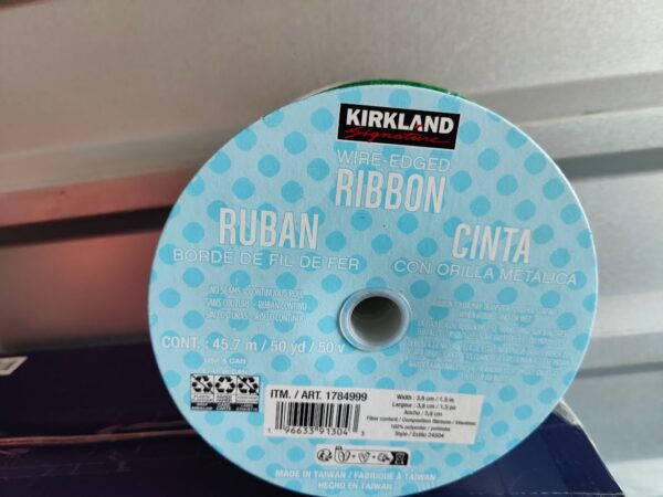 KIRKLAND SIGNATURE WIRE-EDGED RIBBON 45.7 M / 50 YD - Image 3