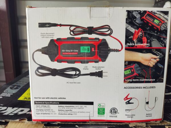 UltraPro Elite Smart Battery Charger and Maintainer, 6V/12V, 6A - Image 6