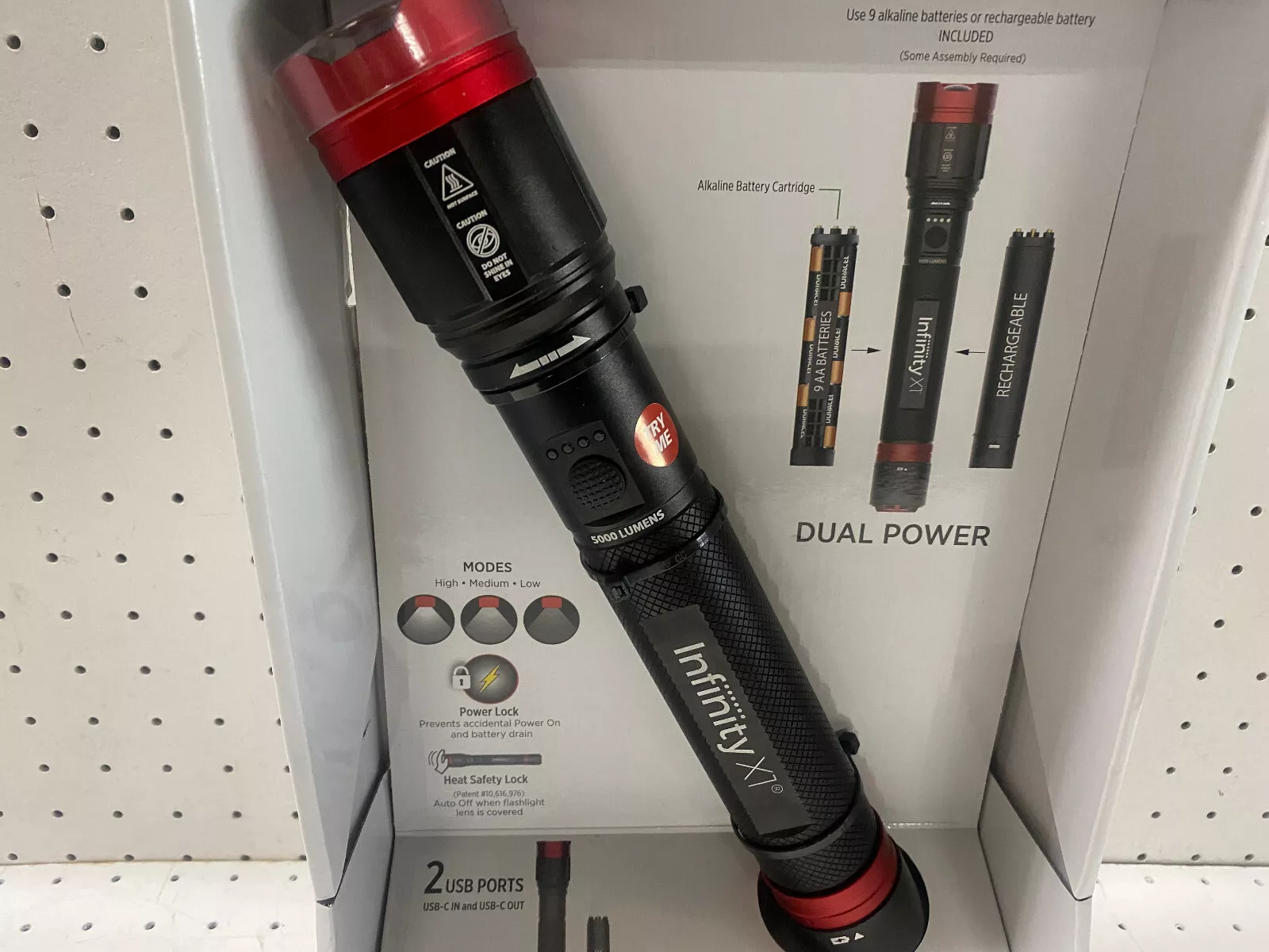 Infinity X1 5000 Lumen Dual Power Focusing Flashlight