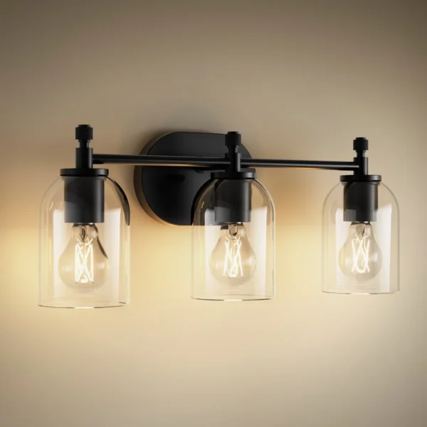 Kohler Orime Three-Light Wall Sconce, Matte Black