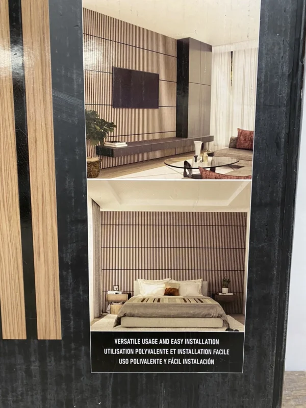 Artika Sonolok Sound-Absorbing Slatted Panel Kit - Oak Finish - Image 2