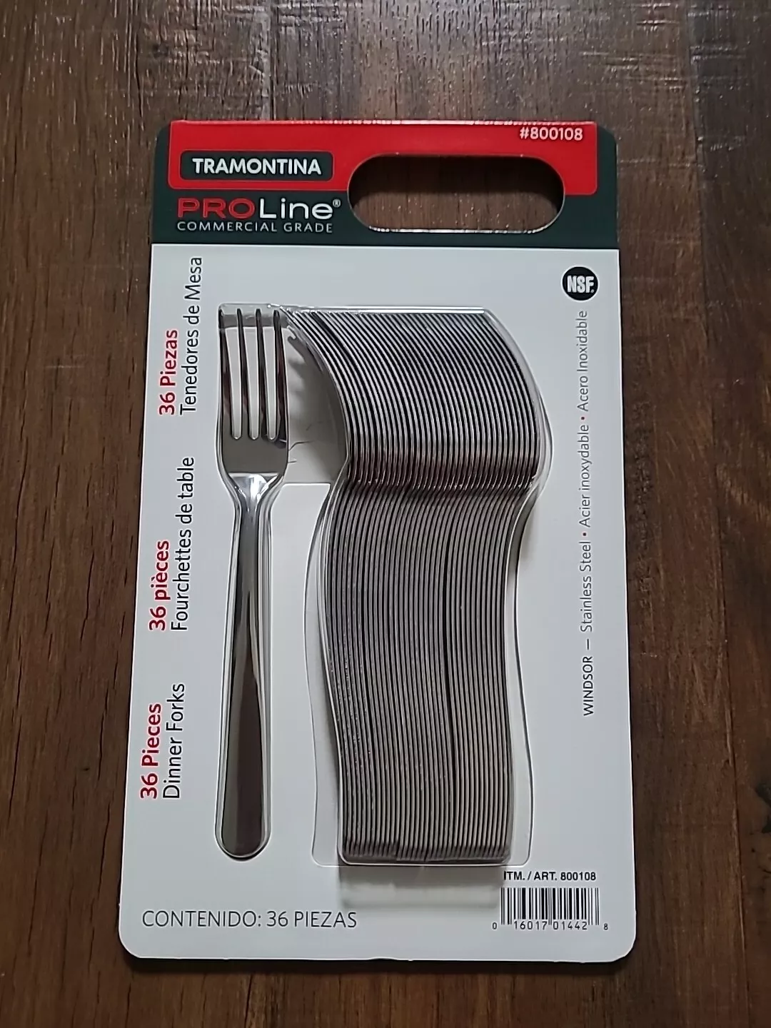 Tramontina ProLine Windsor Dinner Fork, Stainless Steel, 36-count
