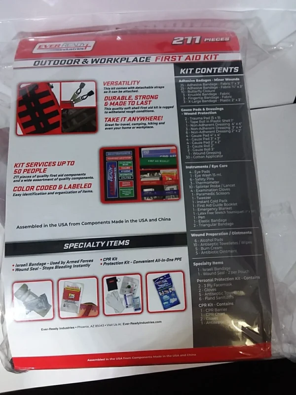 Ever Ready Outdoor & Workplace First Aid Kit 211 Pieces - Image 2