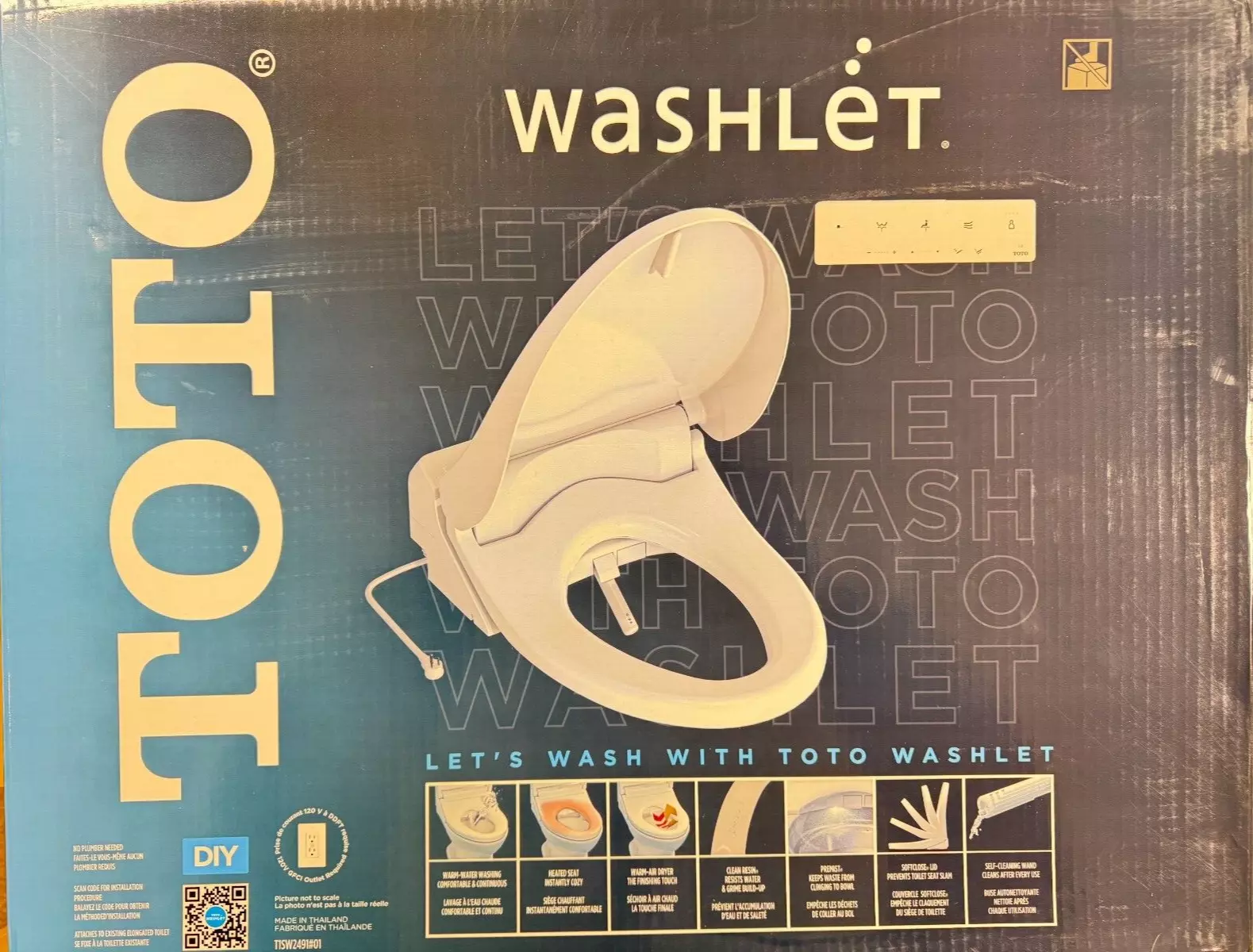 TOTO Washlet Elongated Bidet Seat with SoftClose Lid