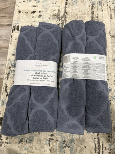 Wel Home by Welspun Bath Mats - 2 Pack (Blue)