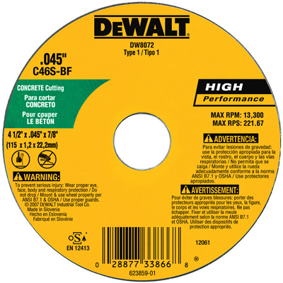 DEWALT 4.5-in Silicon carbide Grinding wheel